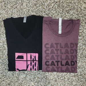 CATLADY T-Shirts Bundle – Size Medium (2 pcs)
